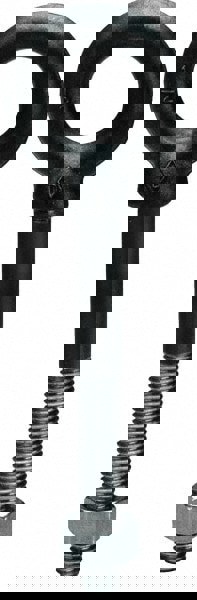 Fixed Lifting Eye Bolt: With Shoulder, 400 lb Capacity, 1/4 Thread, Grade 1030 Steel